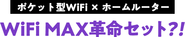 ポケット型WiFi×ホームルーター WiFi 革命セット?!