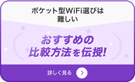 ポケット型WiFi選びは難しい おすすめの比較方法を伝授